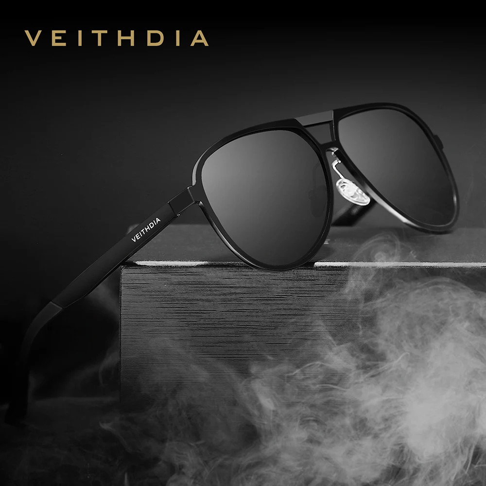 VEITHDIA-Photochromic Sports Sunglasses for Men Women, Polarized Lens Eyewear, Outdoor Vintage Fashion, Male Sun Glasses, V6850