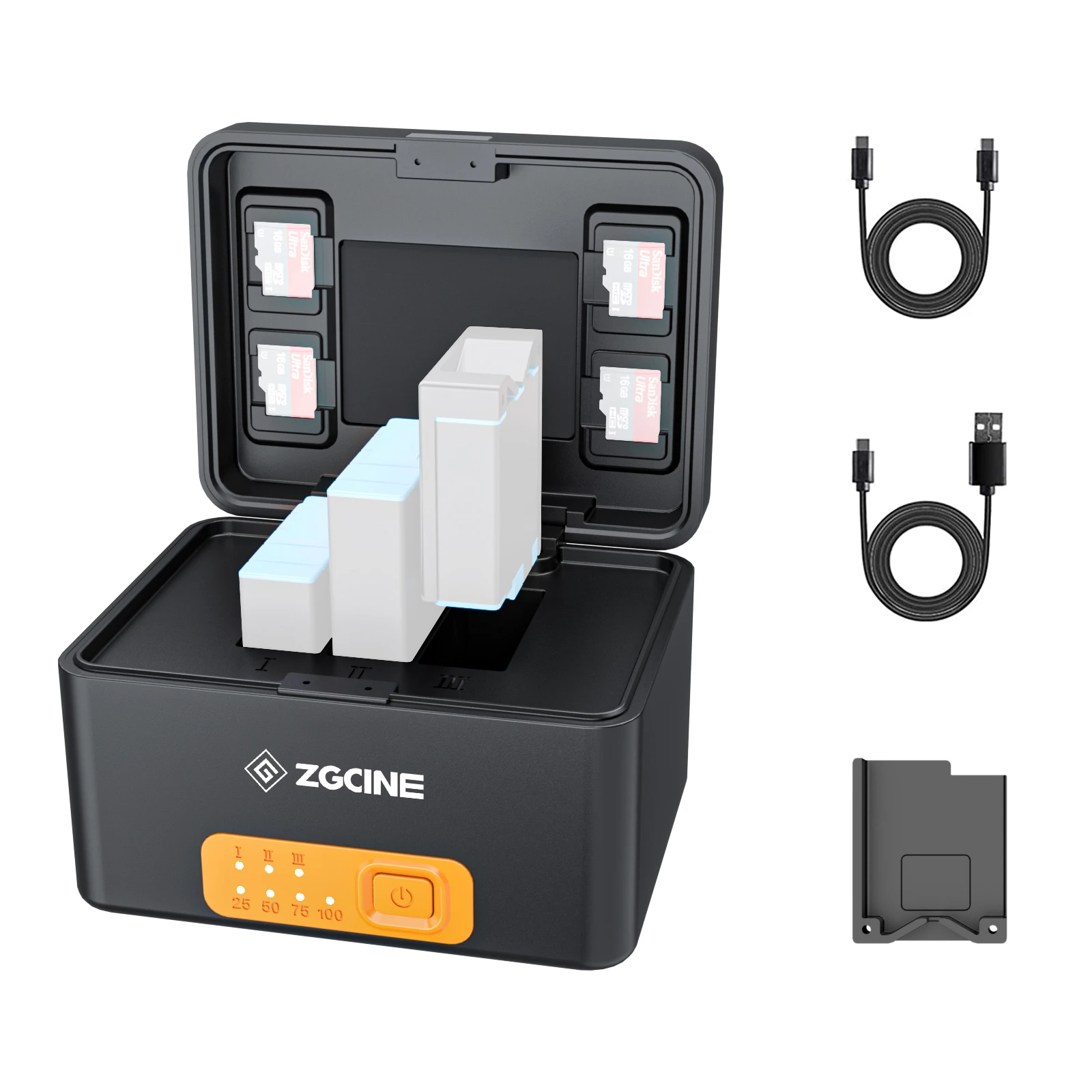 

New ZGCINE ZG-G10 Charging Box Case for Gopro Hero 10 9 8 7 6 5 Action Camera Built-in 10400mAh Battery Power Bank Recharge