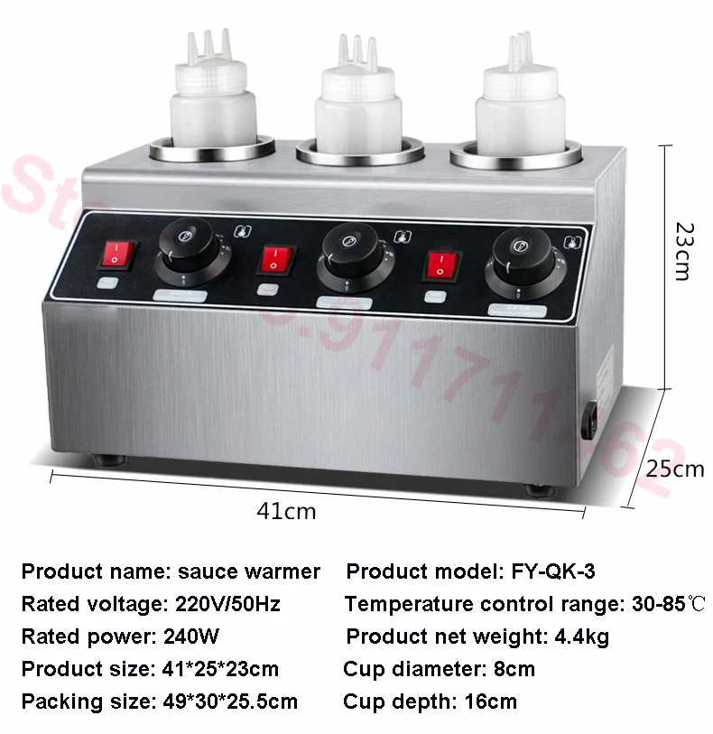 Chauffe-biSantos électrique, chocolat chaud, fromage, soja, confiture, ce, 2/3 grilles, 220V