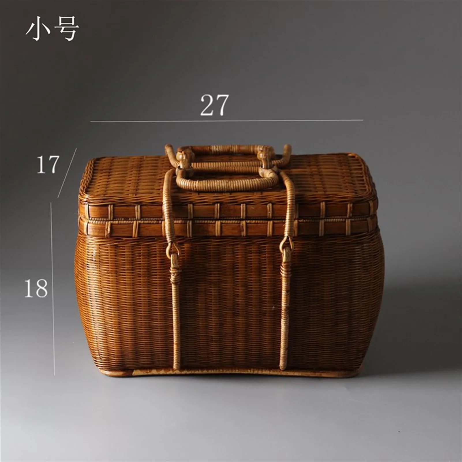 Pure hand-made bamboo tea box tea set storage bag fashion retro bag hand tea cage bamboo tea ceremony portable bag