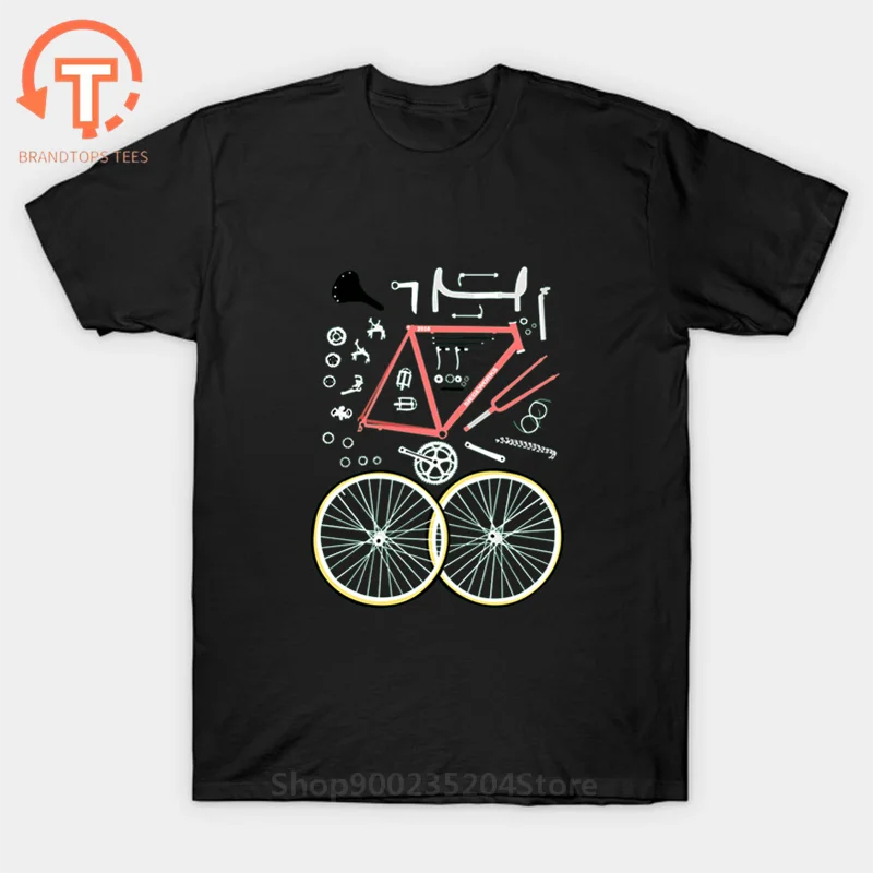 New Arrival MTB Enduro Biking T Shirt Bicycle Exploded View Tshirt Men Mountain Bike T-shirt Cool Jersey BMX Tops Adventurer Tee