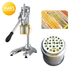 12 holes Mould with Cup for Long French Fries Makers Machines Stainless Steel Long Potatoes Fried Chips Extruders Custom Mould