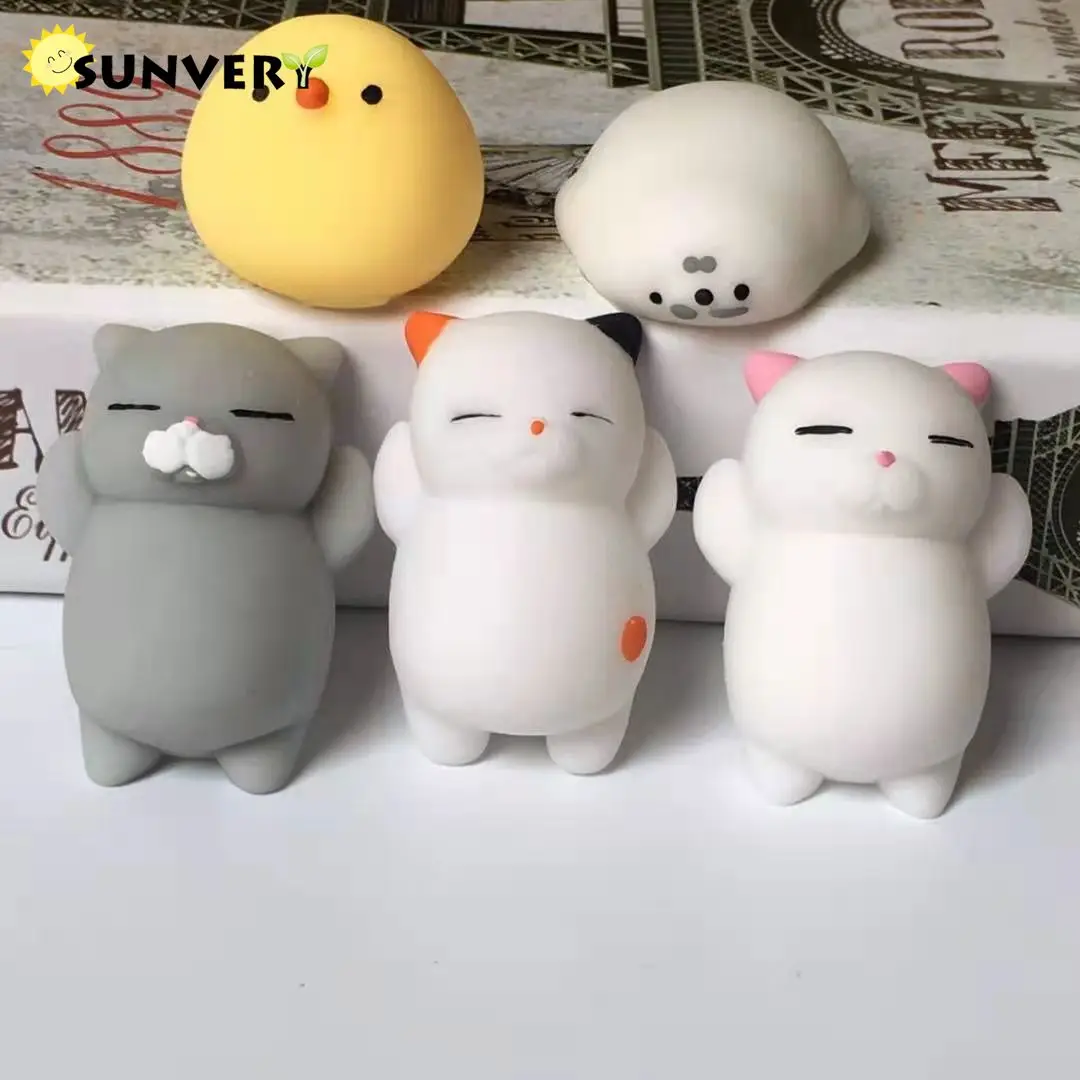 Cat Fidget toys Antistress foot Mochi Squishy pack kawaii toy Cat Squeeze Kids cute squishies Girls Fun Toy Daughter toys