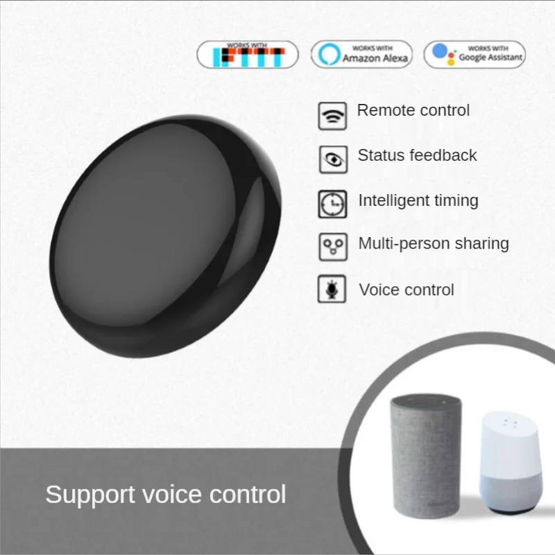 Télécommande sans fil wi-fi IR, haut-parleur intelligent, commande vocale, pour téléphone mobile, Alexa,Google Home