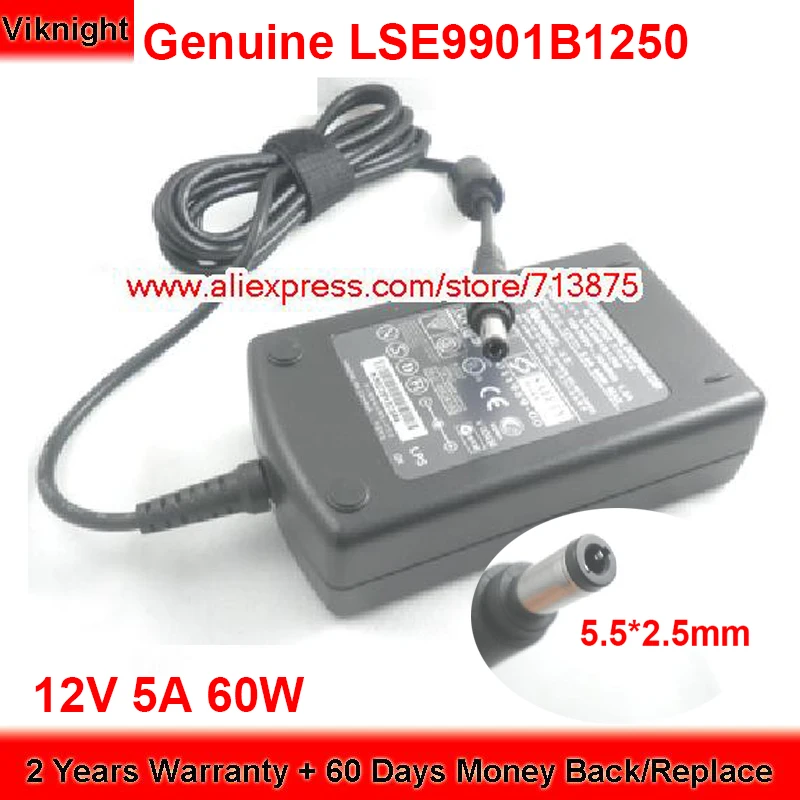 

Genuine 12V 5A 60W AC Adapter for Seasonic Power Supply LSE9901B1260 SSA-0601S-1 LSE9901B1250 AL2251W MONITOR AG322FCX 0218B1260