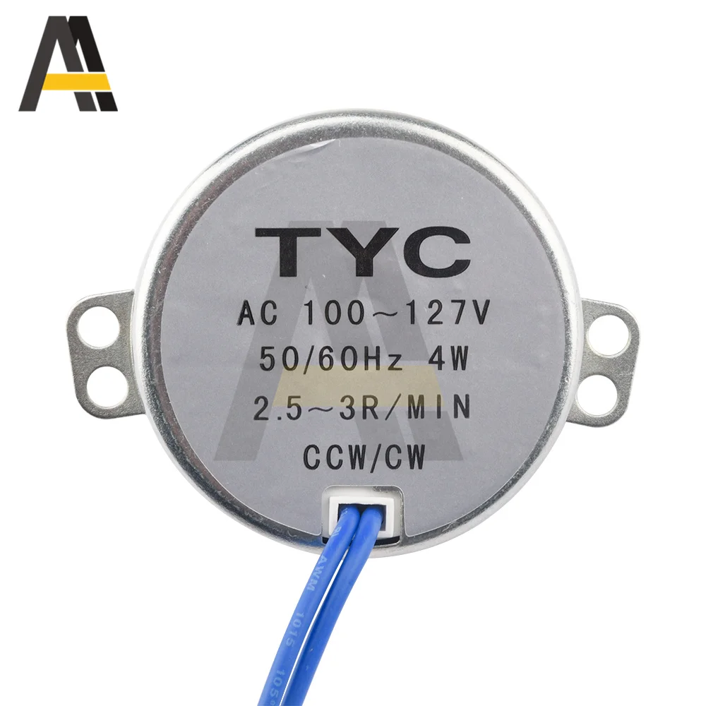 TYC-50 Synchronous Motor AC 12V 11V-127V 220-240V 50/60Hz CW/CCW 4W Non-directional Permanent Magnet Micro Motor