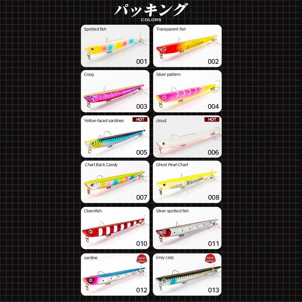 Hunthouse 99mm 155mm Fishing Lure Pencil Lure Bay Ruf Manic Sinking Hard Bait Freshwater Wobblers Accessories Pike Fish Tackle
