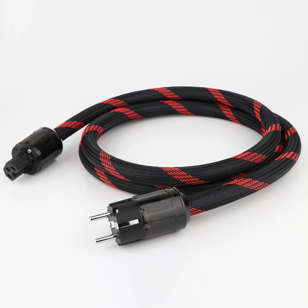 Hi-End Pure Copper Schuko Power Cable for Audio Equipment EU AC Power Cord 1.5M