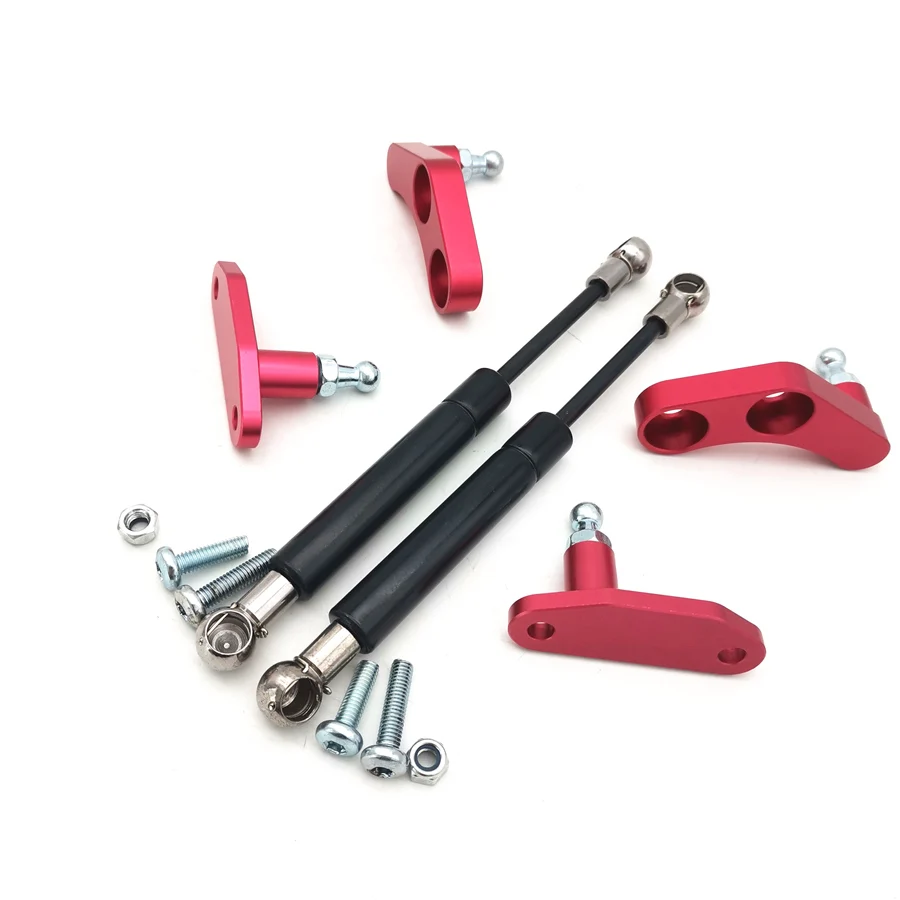 Picture 3: For Can-Am Maverick X3 2017-2020 Black & Red Aluminum Anodized Door Opener Kits