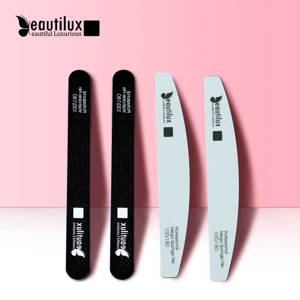 

Beautilux 1PCS Professional Nail Files Nails Washable Sanding Polishing Tools Pedicure Manicure Sponge Buffer 100/180 Wholesale