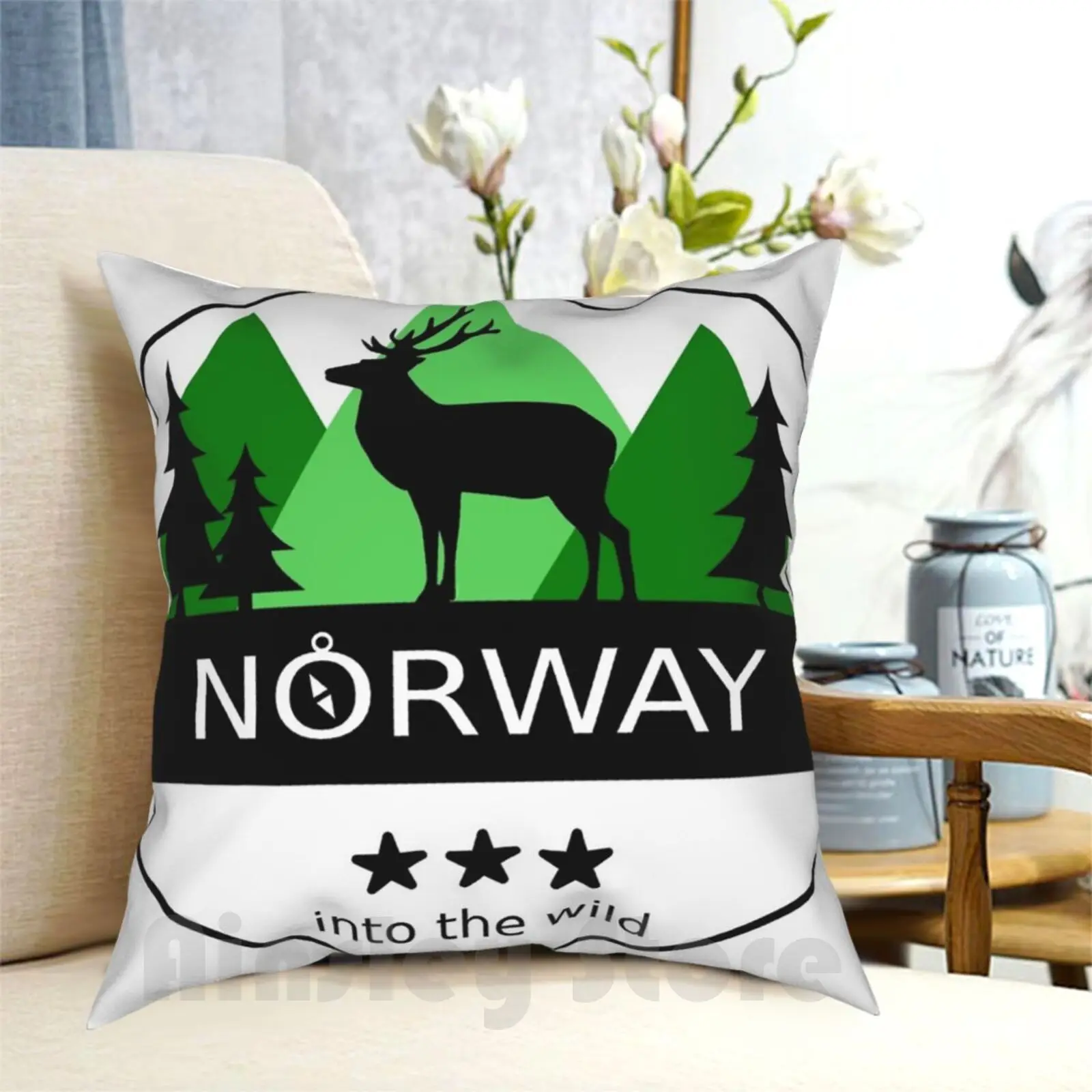 Norway Into The Wild Pillow Case Printed Home Soft DIY Pillow cover Wild Into The Wild Norway Norwegian Nature Fjords Fjord