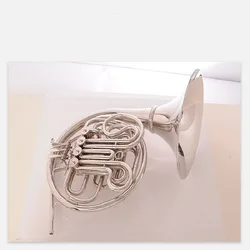 New Arrival Bach French Horn Four-key b/f tone nickel plated Musical instrument with Mouthpiece Case