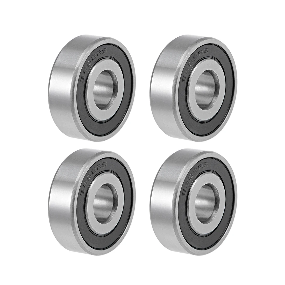 Uxcell 4pcs 6202-16-2RS Z2 Deep Groove Ball Bearings 16mm Inner Dia 35mm OD 11mm Bore Double Sealed Chrome Steel