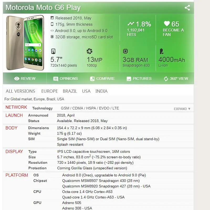 Para Motorola Moto G6 Play pantalla LCD pantalla LCD para Moto XT1922 pantalla táctil digitalizador montaje de pantalla reemplazo superior