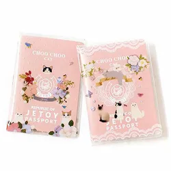 Travel Accessories Women Passport Holder Cute Cat PVC Leather Transparent Travel Passport Cover Case Card ID Holders For Wedding