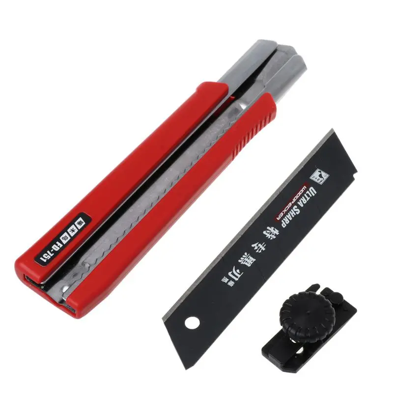 25mm Heavy Duty Large Size Utility Knife Auto Locked Blade Box Cutter Razor Snap Off Retractable Industrial