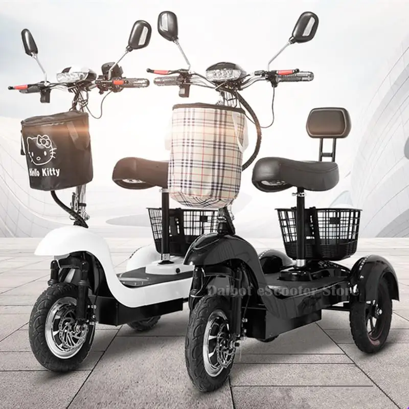 12 Inch Electric tricycle scooter 3 Wheel Electric Scooters 500W 48V 35KM/H White/Black Portable Kick Scooter Electric