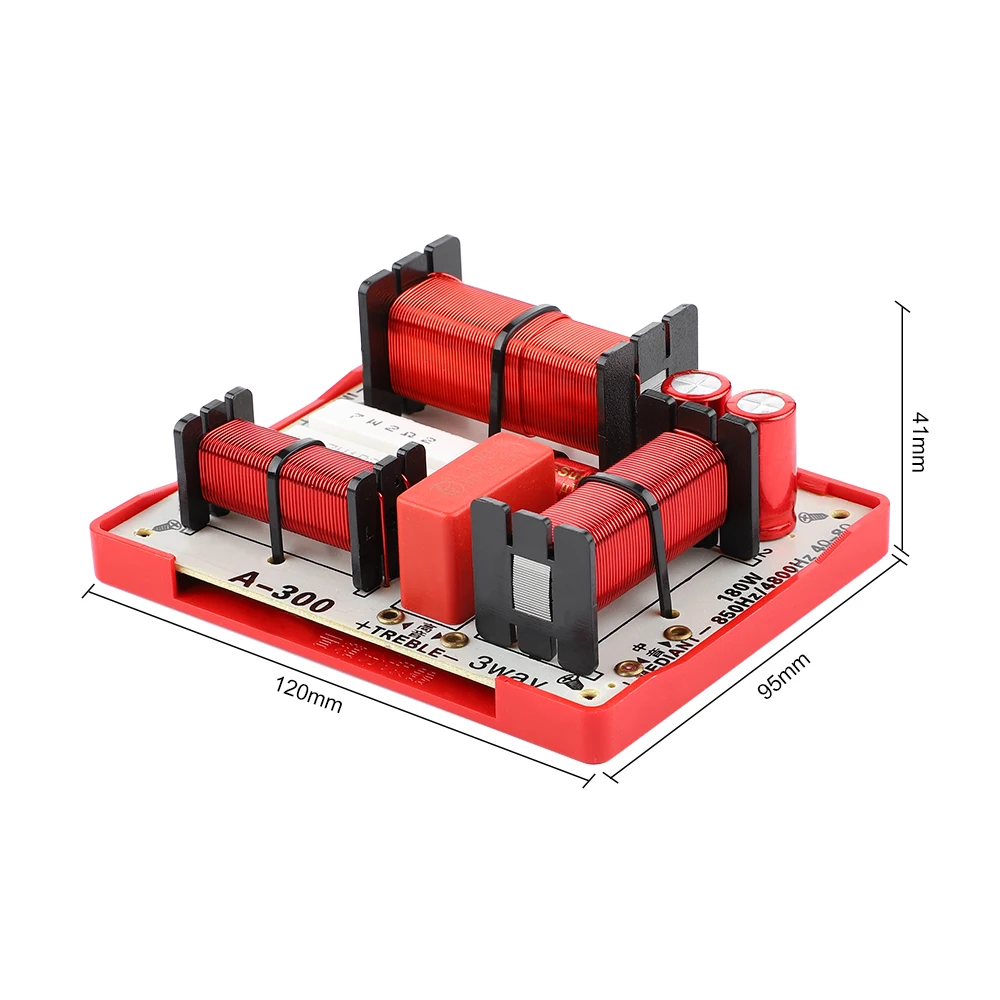AIYIMA 180W 3 Way Audio Speaker Frequency Divider Treble + Mediant + Bass Independent Filter Crossover For 4-8 Inch Speaker DIY