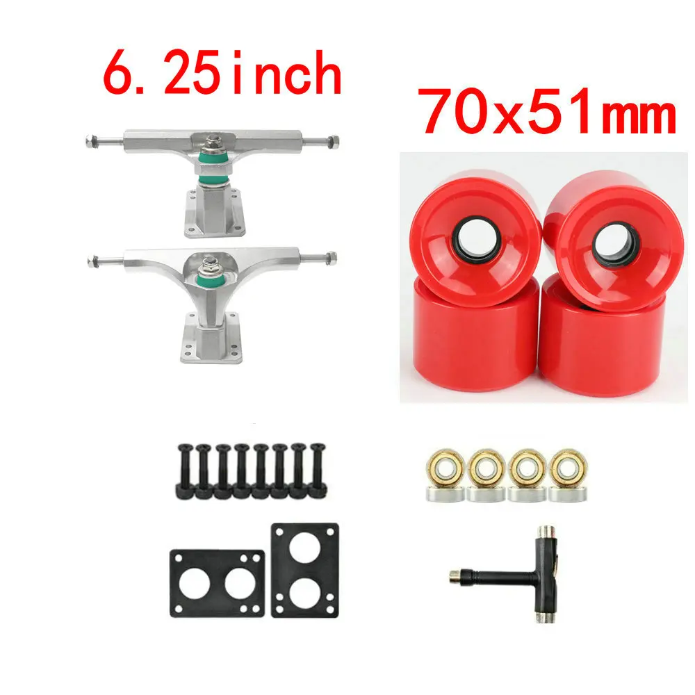 6.25in Land Surfboard Bridge Skateboard Big Fishboard Trucks Skateboard Steering Axle Surfskate Wheels Bridge Accessories tools