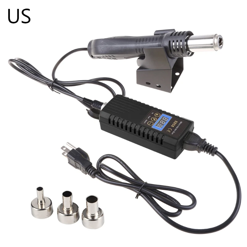 M4YC Portable 8858 Hot Air Desoldering Station US/EU Plug Rework Solder Soldering Repair Station Hot Air Blower Heat Welding