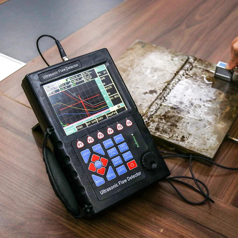 Nuevo equipo portátil Original NDT, máquina de prueba ultrasónica, Detector de fallas de 0 ~ 10000mm de rango, Detector ultrasónico Digital de fallas