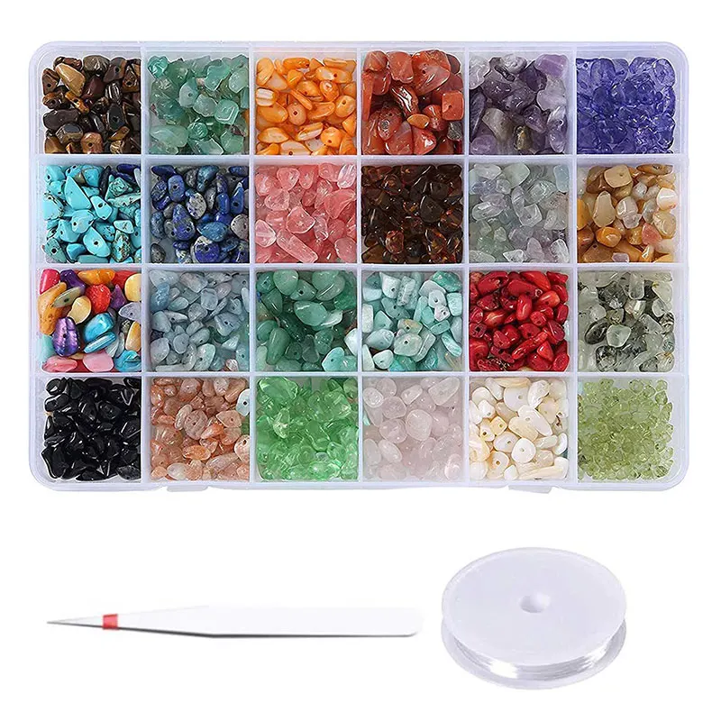 Stone Beads Natural Gemstone Beads Irregular Chips Stones Crushed Chunked Crystal Pieces Loose Beads for Jewelry Making Promotio