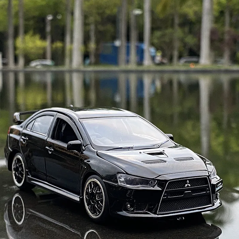 1:32 JDM Mitsubishis Lancer Evo X Alloy Simulation Car For Children Collection Diecast Model Car Sound and light Kids Gifts