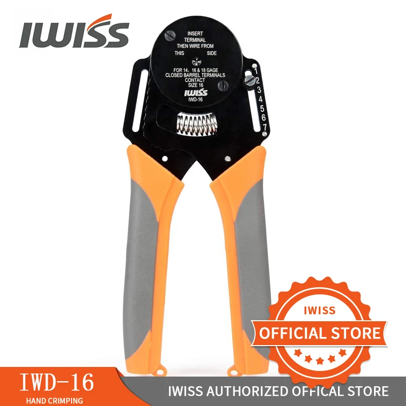 IWISS IWD-16 Mini Crimper Piller 18/16/14 AWG Hand Tool For Deutsch Connector Deutsch DT,DTM,DTP terminal W2 Pliers