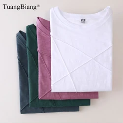 Cross 3D Ribbed Bamboo Cotton Women Short Sleeve T-Shirt Loose Casual Solid Color Summer Tshirts Female O-Neck Soft Fashion Tops