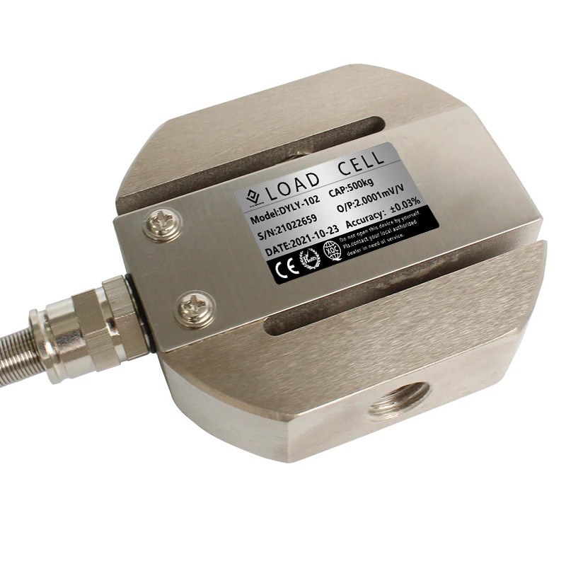 Two-Way Tension Pull Compress, S-Type Load Cell, Pesando Transdutor, Stress Push Measuring, 100kg 1000kg 2 T 5ton, DYLY-102