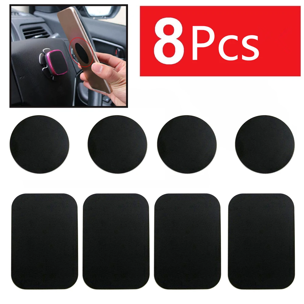 

8pcs Magnetic Metal Plate For Car Phone Holder Universal Iron Sheet Disk Sticker Mount Mobile Phone Magnet Stand For iPhone