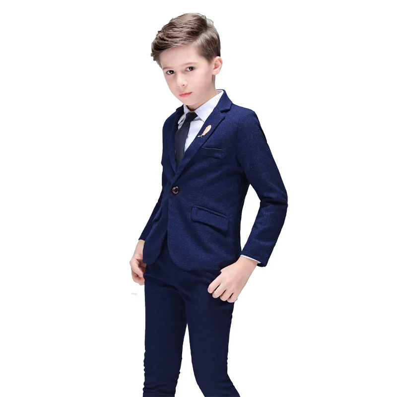 

Flower Boys Formal Blazer + Pants 2PCS Suit School Kids Weddings Party Tuxedos Prince Boys Gentlemen Birthday Dress Costume