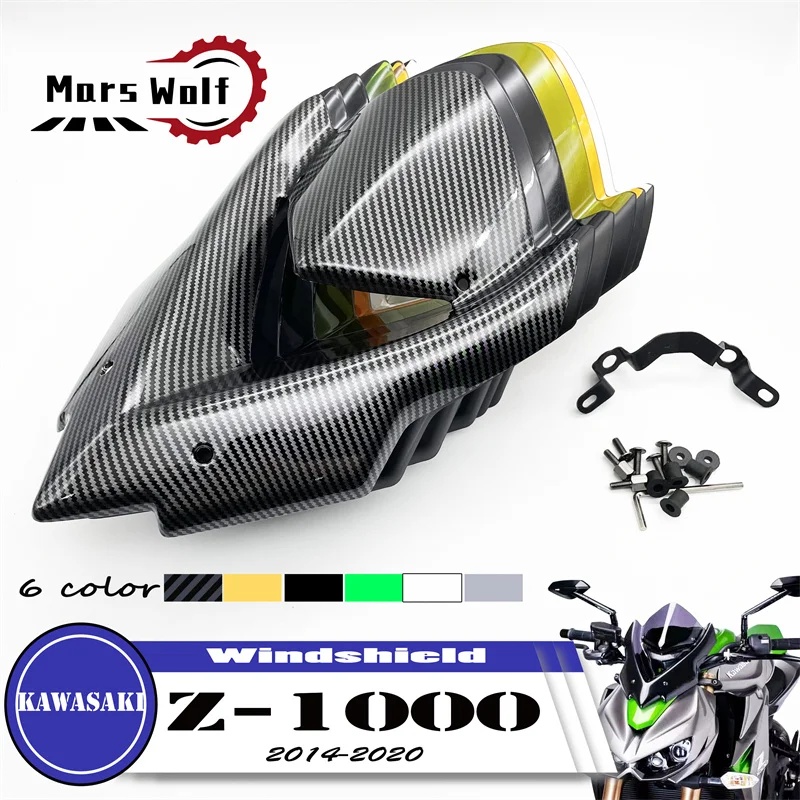 

Motorcycle Windscreen Viser Visor Windshield Deflector Fits For Kawasaki Z1000 2014 2015 2016 2017 2018 2019 2020 Z-1000 z1000