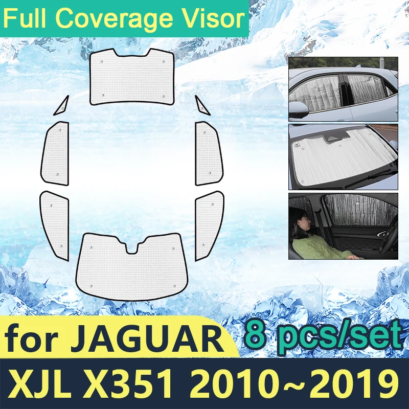 

Full Cover Sunshades For Jaguar XJL X351 2010~2019 Car Windshields Accessories Visor Sun Protection 2018 2017 2016 2015 2014