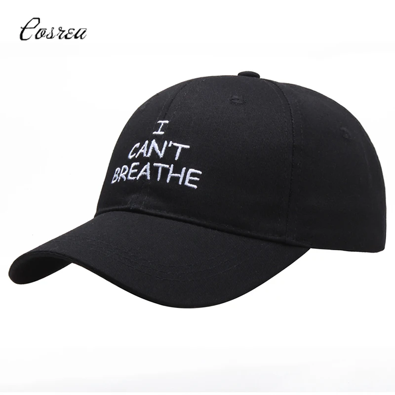 

Hot I Can't Breathe Hat Cap Hip Hop Casual Cotton Adjustable Hat Black Lives Matter For George Floyd Embroidery Baseball Cap