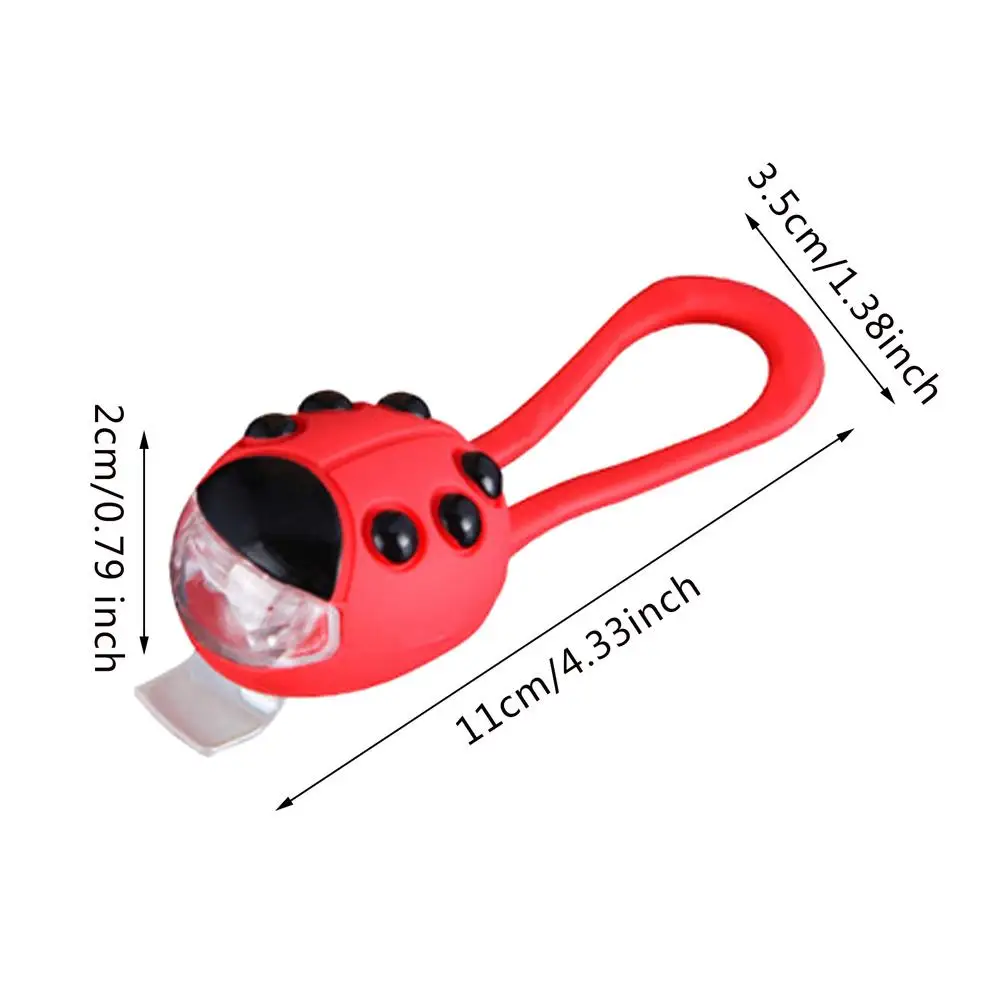 Bike Headlight Universal Children Bicycle Cute Ladybug Shape Front Lamp Stroller Scooter Ultralight Flashlight Head Lamps