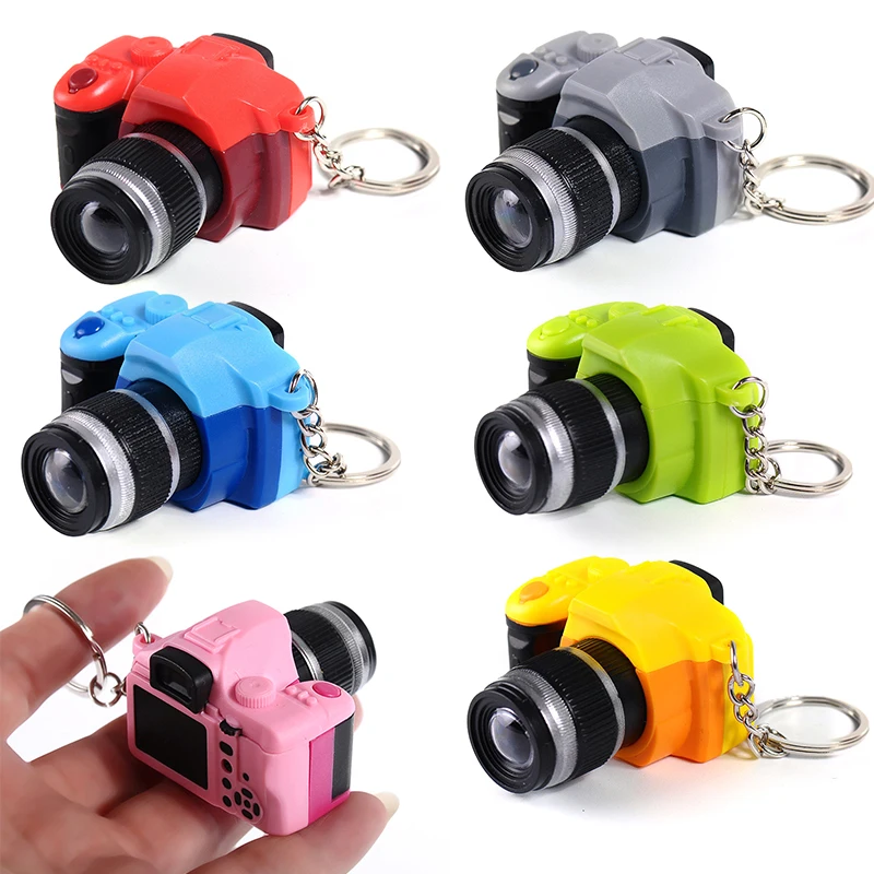 New Arrival Keychain Camera Toy Mini Doll Accessories Cute Charm With Flash Light & Sound Effect Projection Kids Novely Gifts