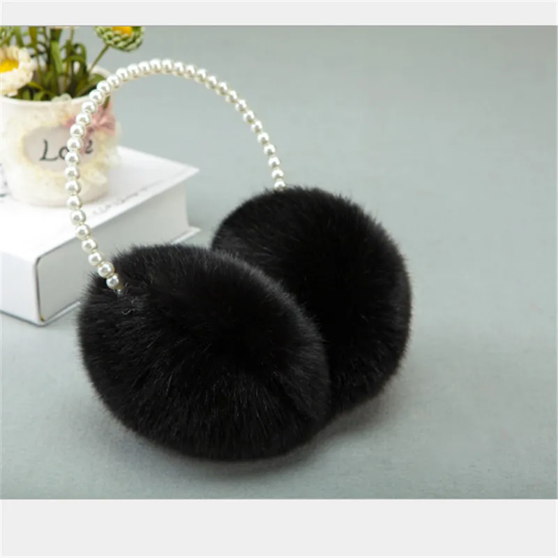 1Pcs Pearl Earmuffs Cute Autumn And Winter To Keep Warm Comfortable Unisex Warmers Imitation Rabbit Plush Ear Muff Wholesale