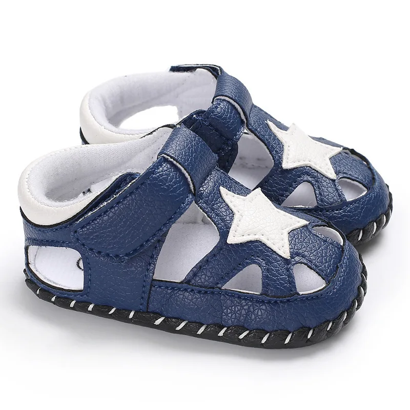 Baby Shoes Girl Boy  0-18 Months Star Walking Shoes Baby ShoesSandals Newborn Toddler PU Leather Anti-slip