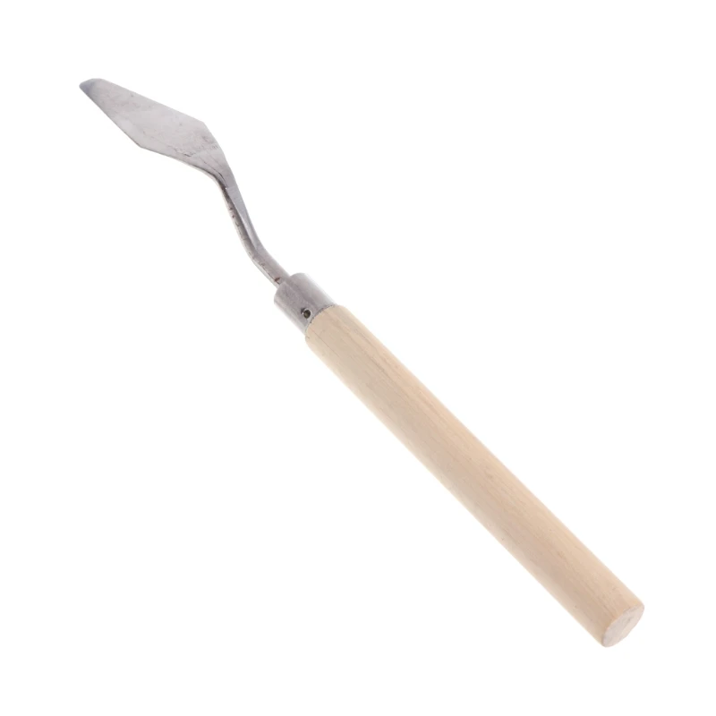 2 uds de acero inoxidable paleta, cuchillo, espátula raspador de mezcla de pintura al óleo
