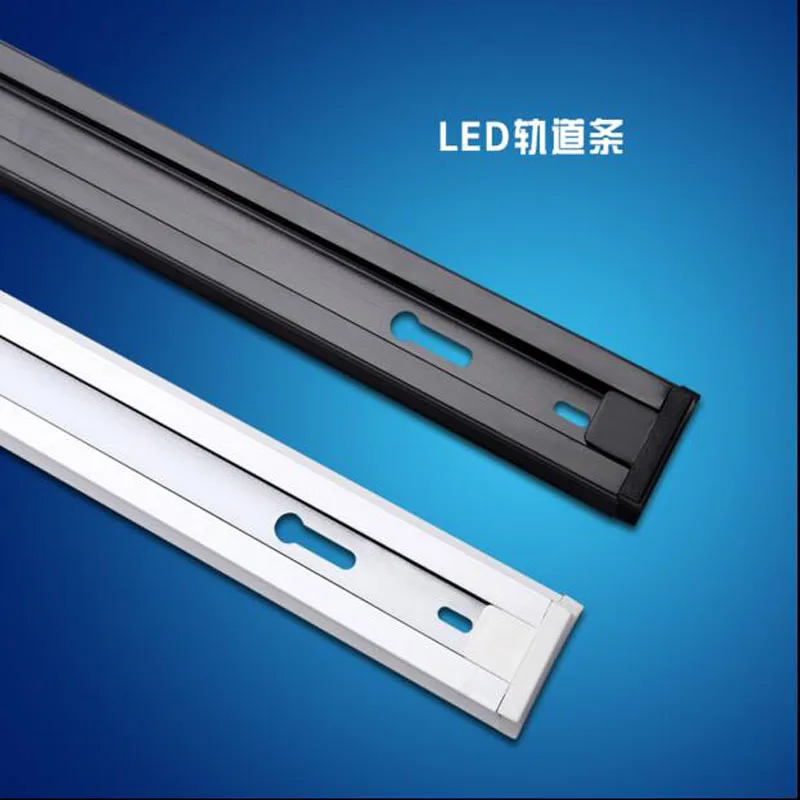  30pcs/lot 2 Wire Track Rail ,1m LED Track Light Rail Track Lighting Fixture Rail For Track Lighting Universal Railsl