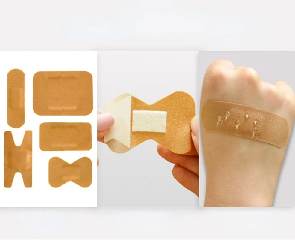 18ชิ้น/เซ็ต Breathable Band Aid แพทช์แผลผ้าพันแผลเทป Sticking Plaster ชุดปฐมพยาบาลทางการแพทย์ผ้าพันแผล