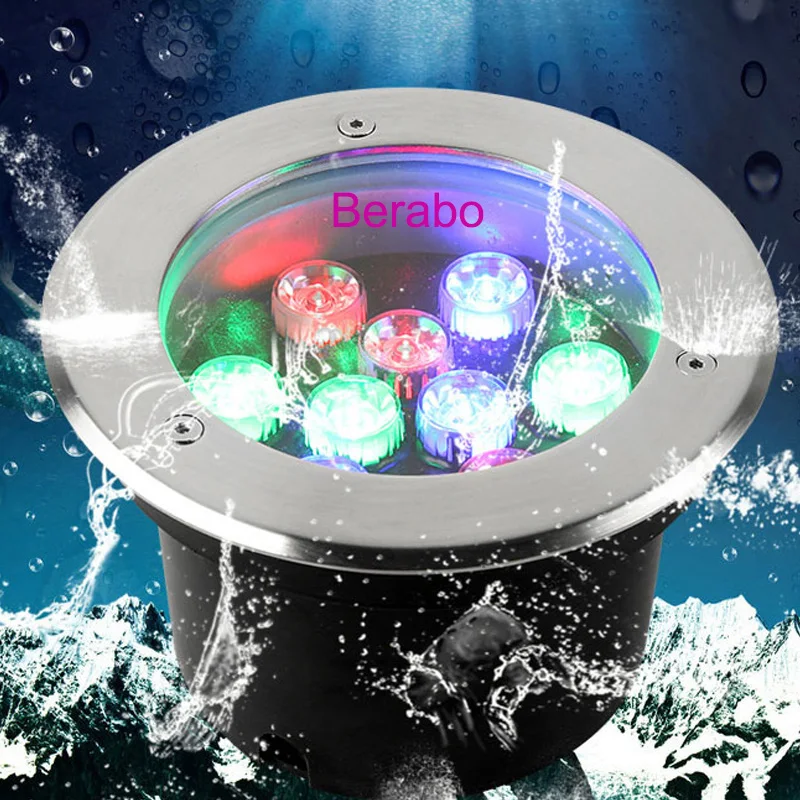Wasserdichte LED-Gartenleuchte Unterirdisch 3W6W18W IP67 Außenbereich Eingebaute Gartenweg-Spotleuchte Fernbedienung RGB LED Bodeneinbauleuchte – Detail 2