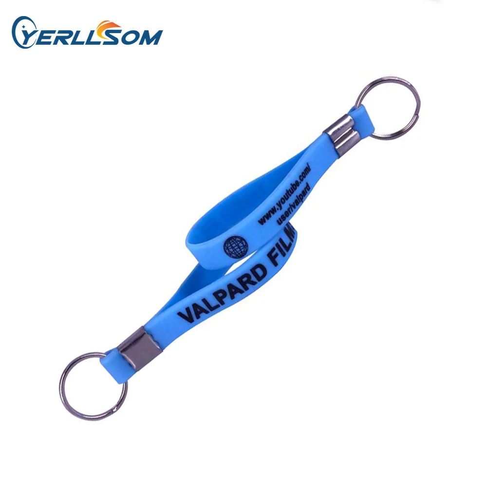 High Quality 400PCS/Lot High quality rubber silicone keychain with personal logo for events K20053145