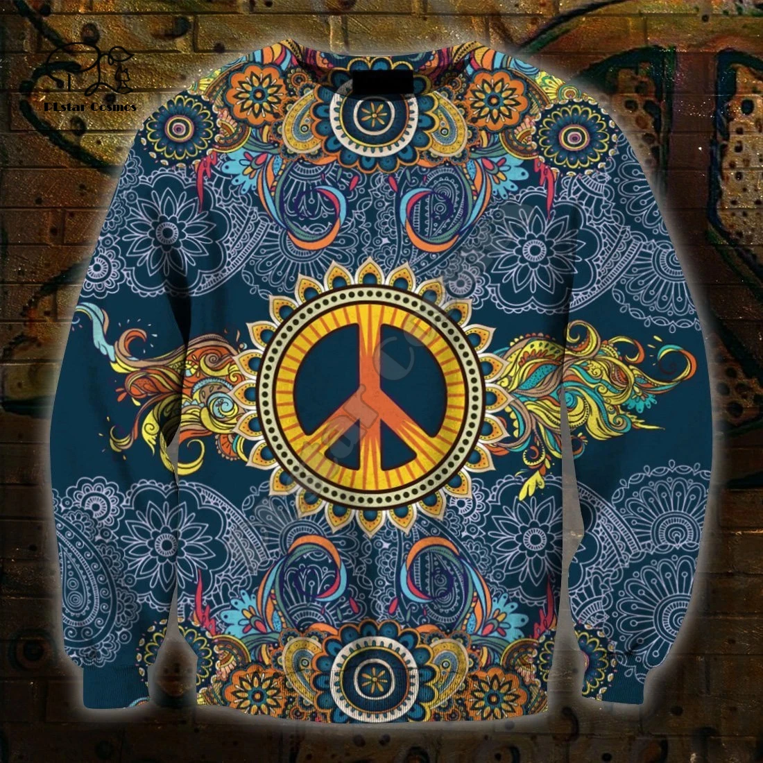 PLstar Cosmos-Sudadera con capucha y cremallera para hombre y mujer, ropa de calle con estampado 3D de malezas de cáñamo, Real Hippie, colorido,