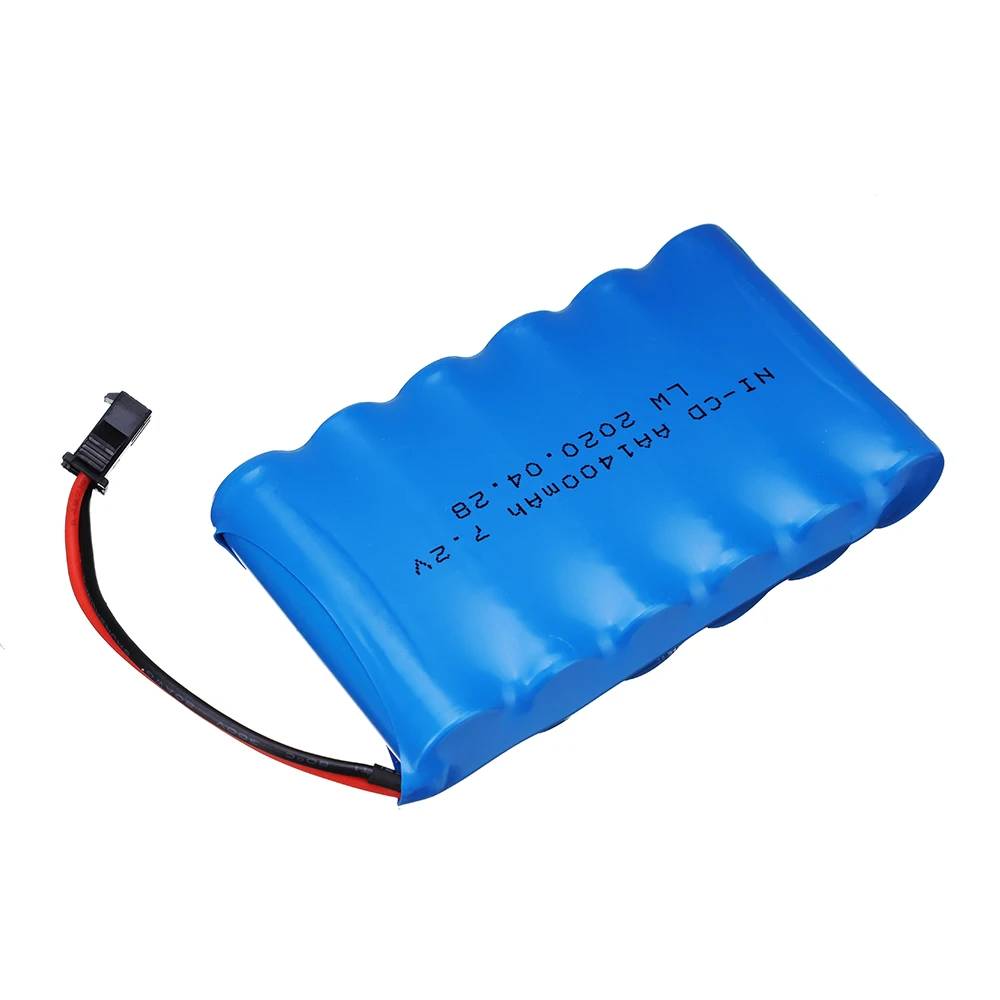 7.2 V 1400 mAh Ni-MH batteria ricaricabile SM spina con caricabatterie per camion RC auto RC barca RC serbatoio parti nimh AA 7.2 v 1400 mah