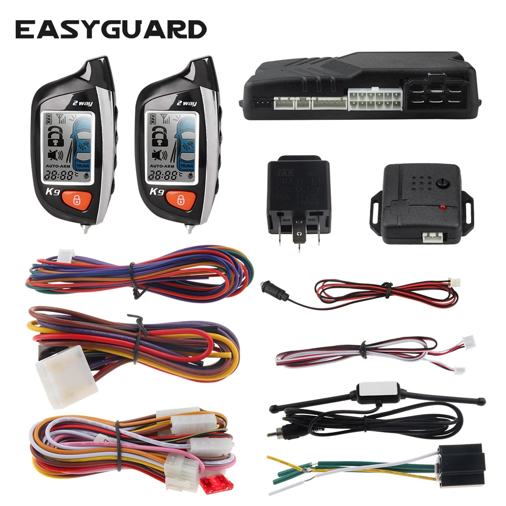 Two Way Car Alarm LCD Pager Remote Engine Start Timer Shock Sensor Warning Display Anti-theft System