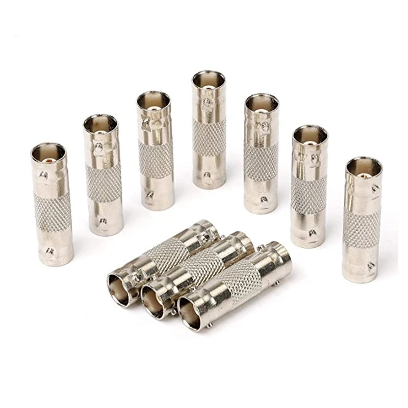 10 Pack BNC Female to Female Coupler Connector Adapter for CCTV Camera Video SDI/BNC Cable Joining Extension