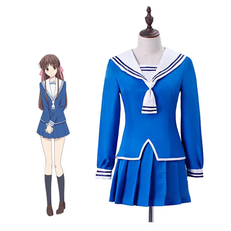 

Anime Fruits Basket Cosplay Costume Tohru Honda Machi Kuragi JK Uniform School Girl Sailor Suit Sisters Halloween Cosplay Outfit