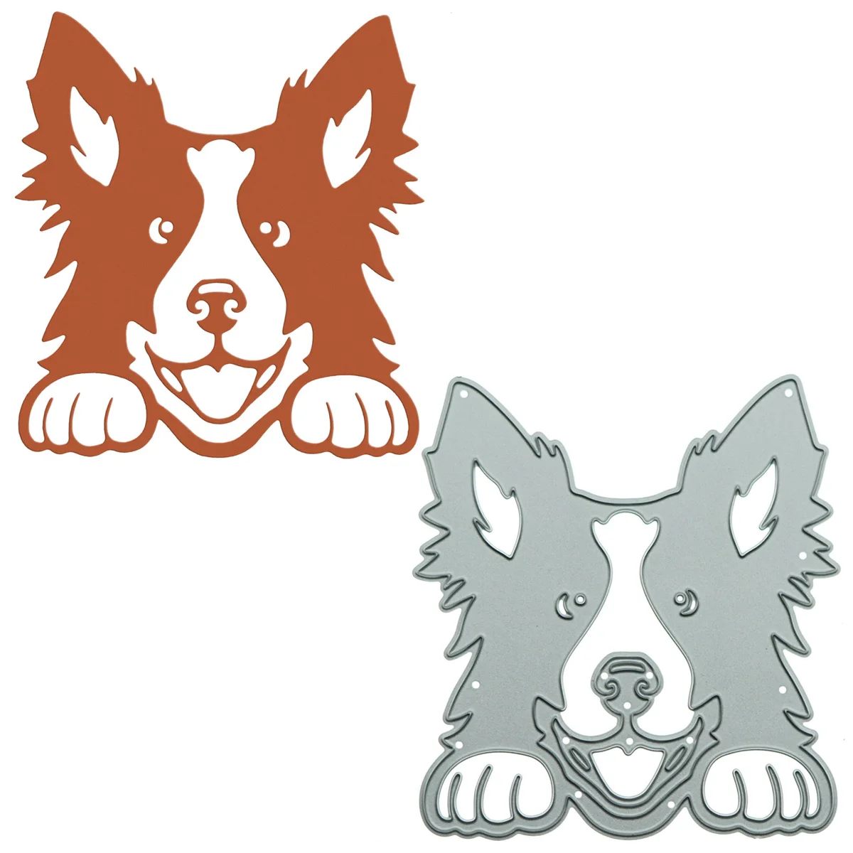 Border Collie Face Metal Die Cutter Handcraft DIY Clip Art Scrapbooking Photo Album Decorating Craft Paper Cutting Dies